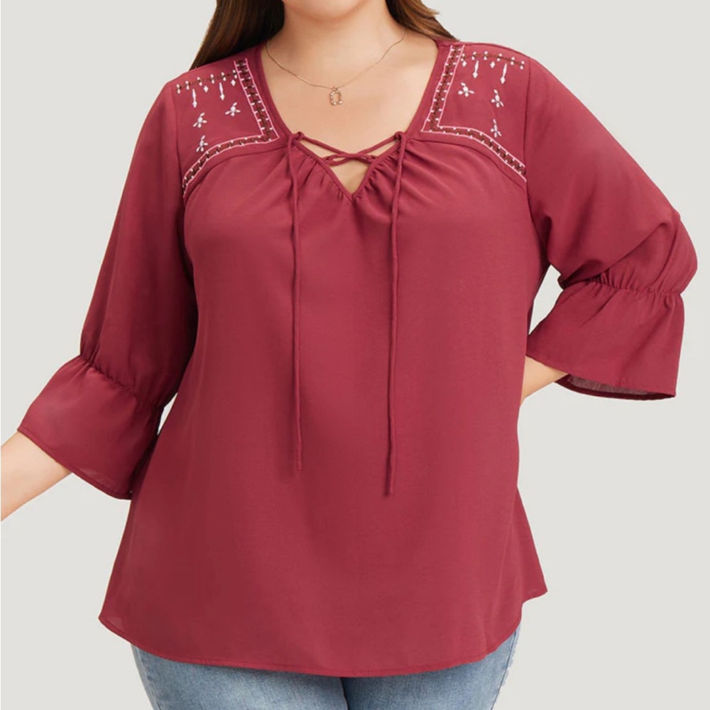 Bloomchic Red Blouse 6x